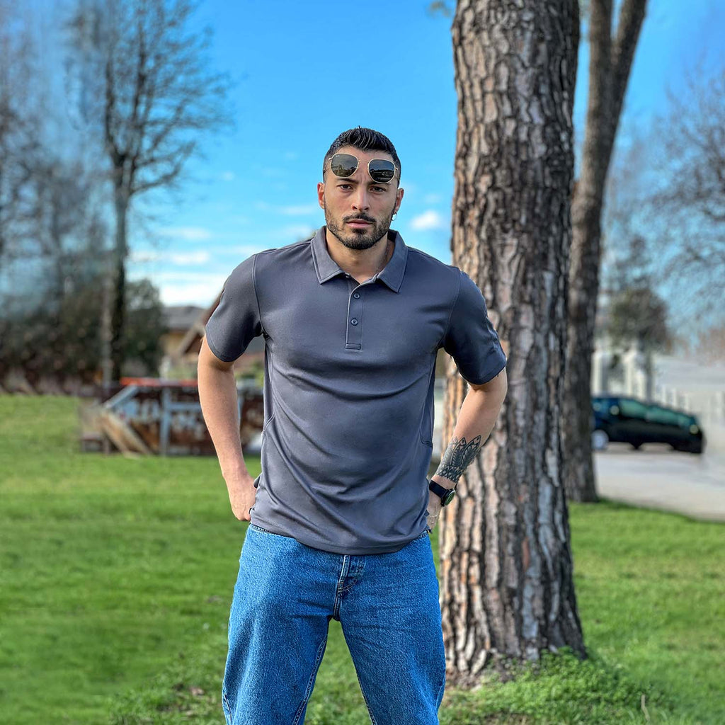 Activewear Collection | Men's Polo Shirt with Quick Dry Fabric & Dual Pockets | Comfortable for Outdoor Activities 8