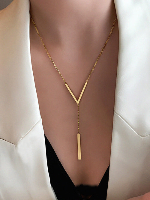 Ava | Stylish Minimalist Titanium Steel Necklace 0