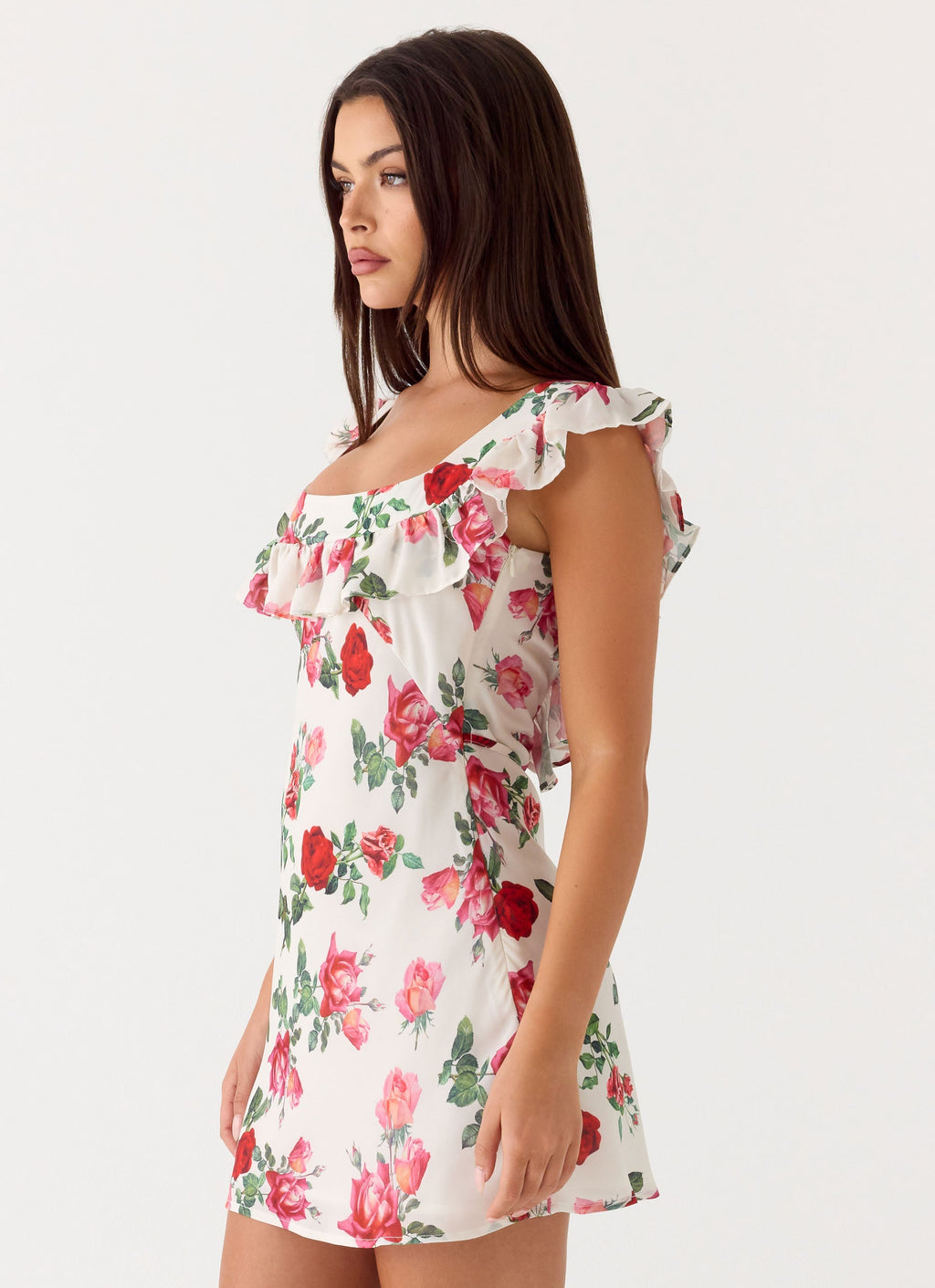 Malina | Women's Cocktail Dress with Frill Neckline | Elegant Bias Cut Design for Effortless Style 3