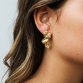 Mia | Stylish Sculptural Gold Earrings for Women 0