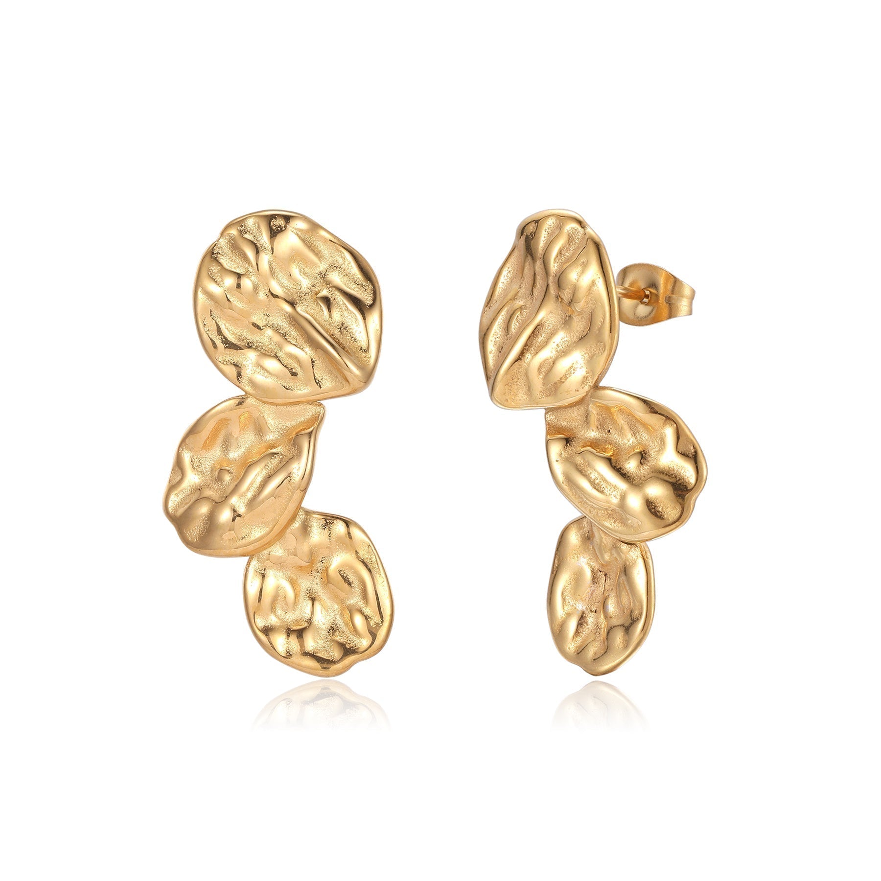 Mia | Stylish Sculptural Gold Earrings for Women 1