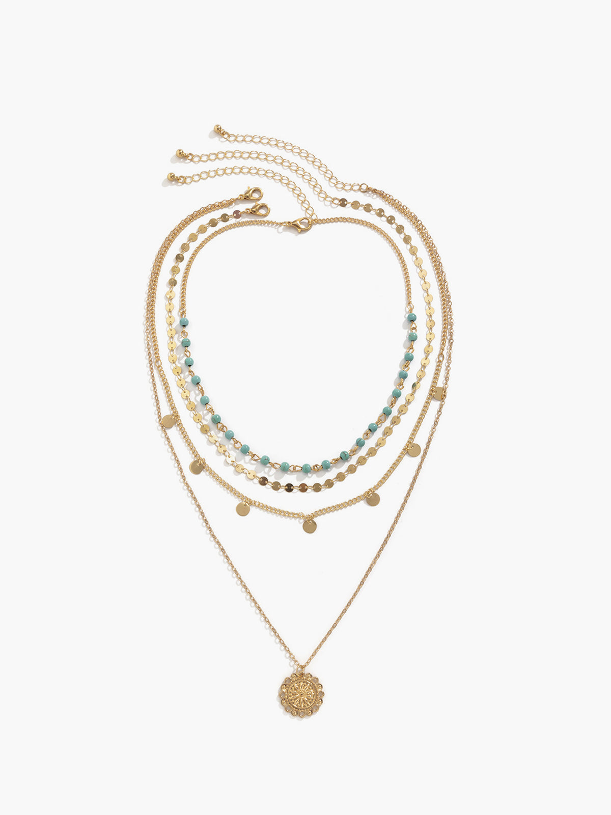 Sophie | Elegant Bohemian Multi-Layer Turquoise Necklace 1