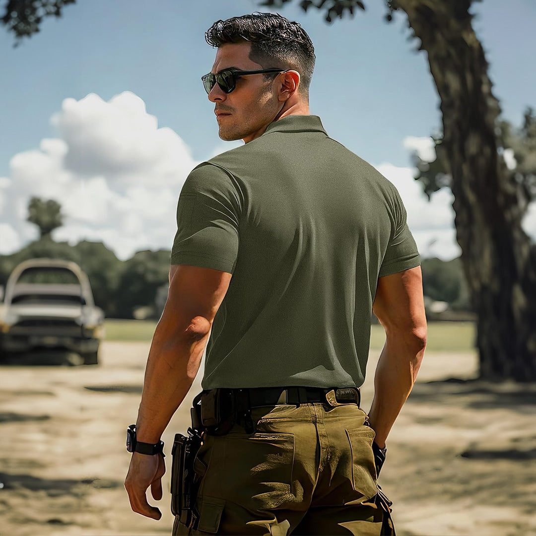 Tactical Performance Polo Shirt with UPF 50+ Sun Protection | Quick-Drying Fabric for Active Outdoor Comfort 4