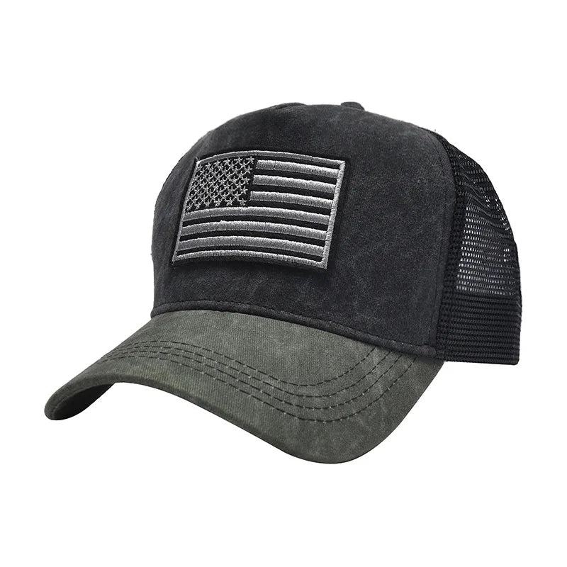 Tactical Unisex Baseball Cap with Adjustable Fit & American Flag Design | Perfect for Outdoor Adventures 0
